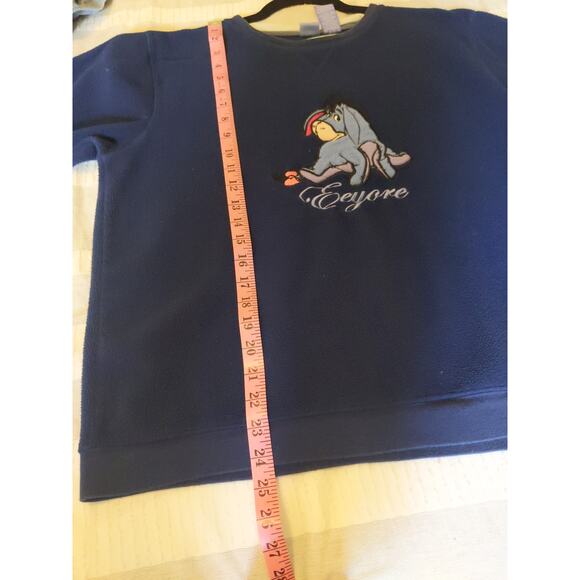 Disney Vintage Women's Large Eeyore Blue Fleece Sweatshirt - Picture 7 of 7